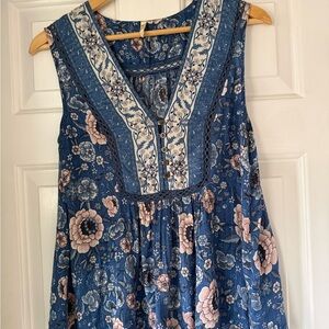 Spell Zahara Sleeveless Top Blue Size Small